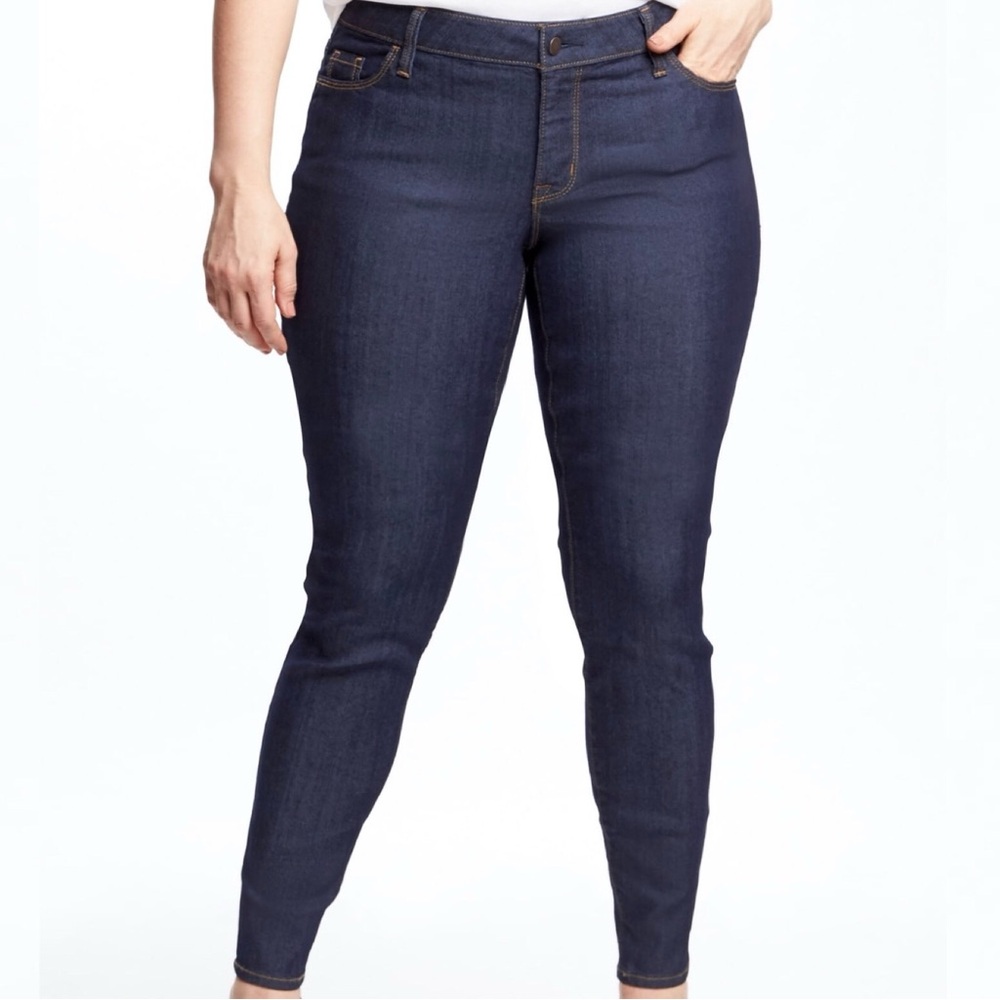 NWT Old Navy Super Skinny Dark Wash Mid-Rise Jeans
